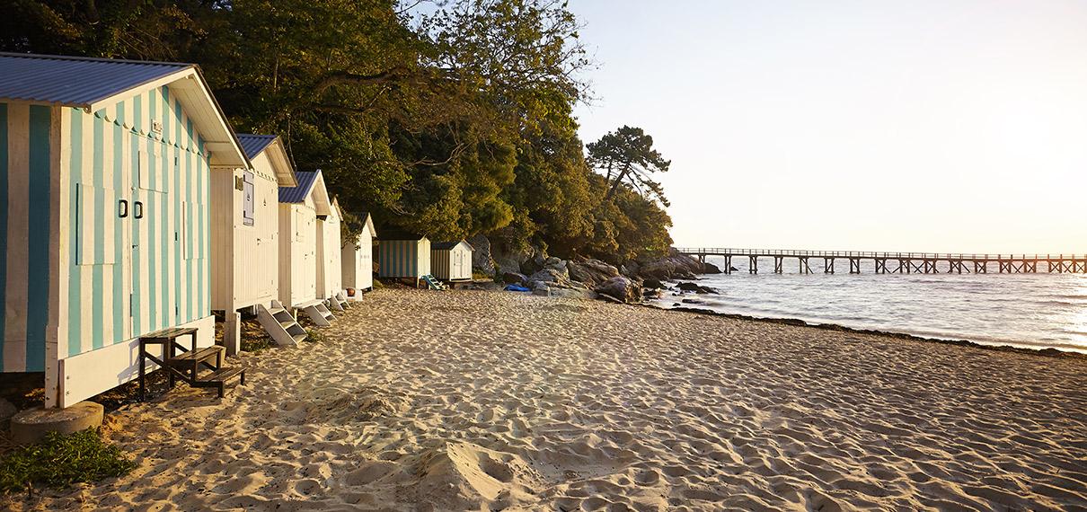 Cabane de plage sur la plage des dames sur l'île de Noirmoutier