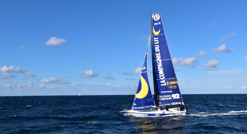 Bateau au départ du Vendée Globe
