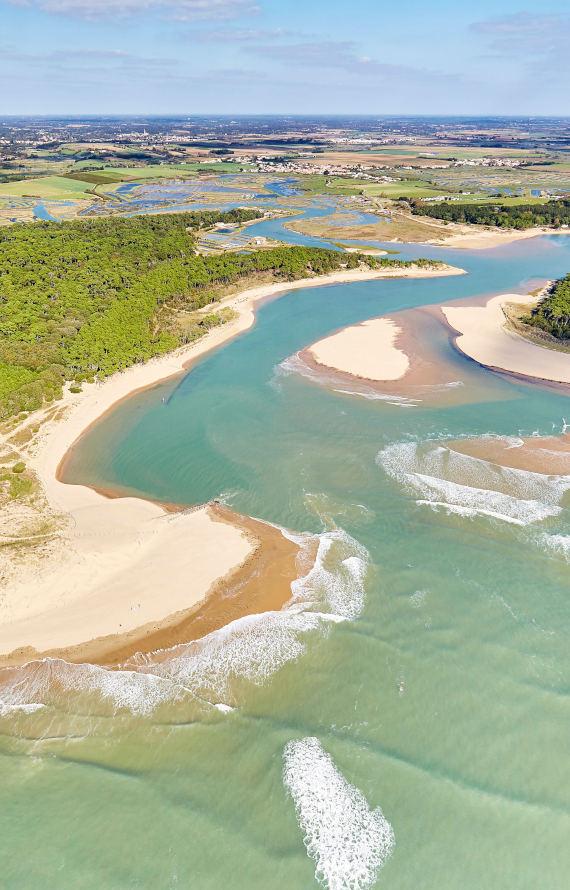 Photo aérienne estuaire du Veillon