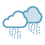 Ciel couvert avec pluies modérées